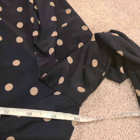 Lauren Ralph Lauren Polka Dot Faux Wrap Womens Size 16P - Picture 6 of 9